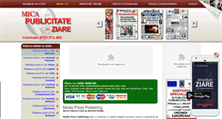 Desktop Screenshot of micapublicitate-ziare.ro